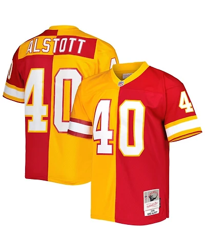 Men's Mitchell & Ness Mike Alstott Orange, Red Tampa Bay Buccaneers 1996 Split Legacy Replica Jersey