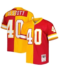 Men's Mitchell & Ness Mike Alstott Orange, Red Tampa Bay Buccaneers 1996 Split Legacy Replica Jersey