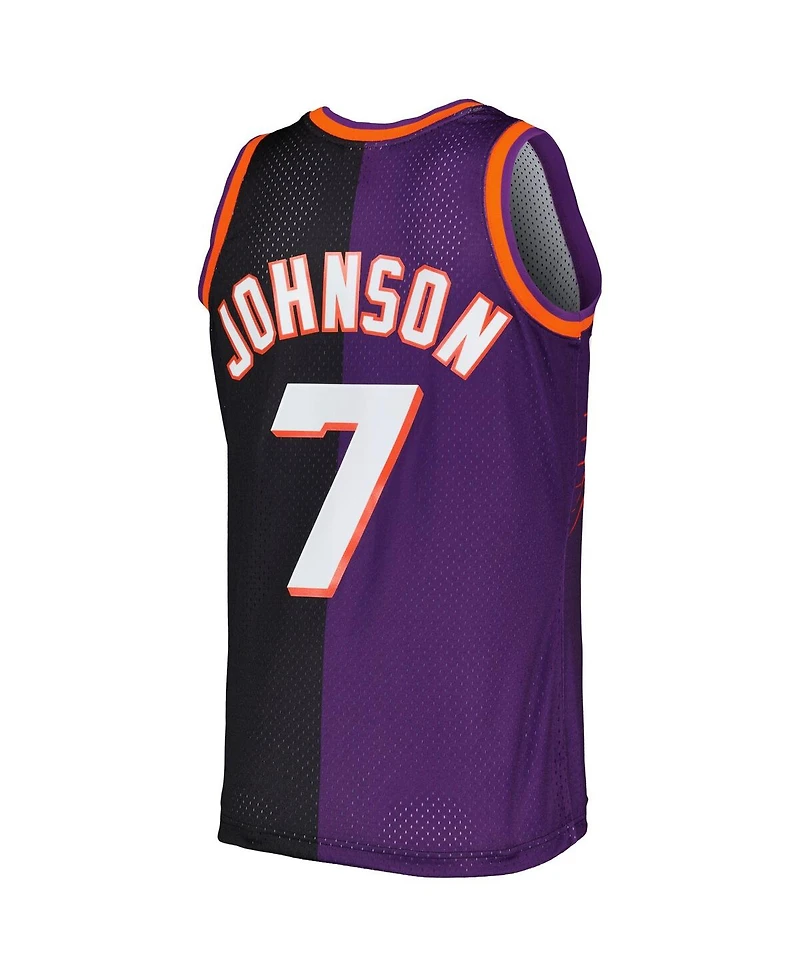 Men's Mitchell & Ness Kevin Johnson Purple, Black Phoenix Suns Hardwood Classics 1996-97 Split Swingman Jersey