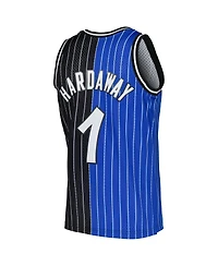 Men's Mitchell & Ness Penny Hardaway Blue, Black Orlando Magic Hardwood Classics 1994-95 Split Swingman Jersey