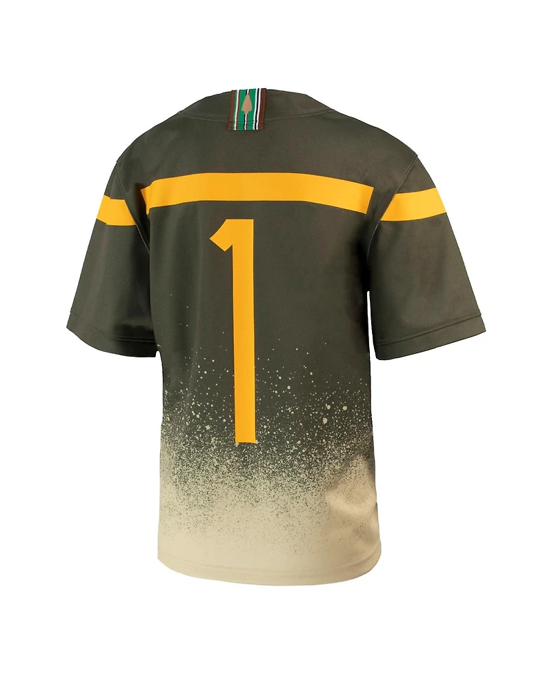 Big Boys and Girls Nike #1 Olive Army Black Knights 1st Armored Division Old Ironsides Untouchable Football Jersey