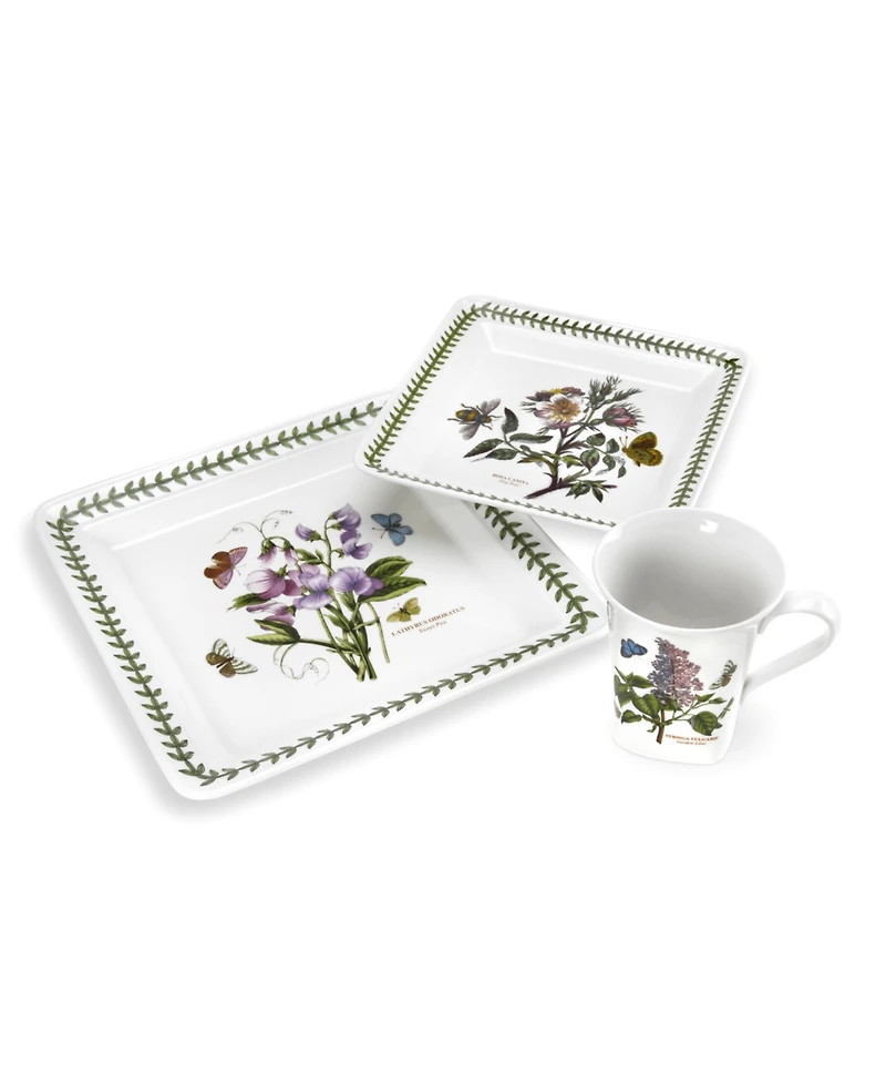 Portmeirion Botanic Garden Square 12 Pc. Dinnerware Set, Service for 4