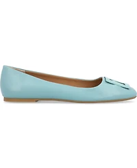 Journee Collection Women's Zimia Buckle Square Toe Ballet Flats
