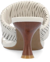 Journee Collection Women's Monyka Woven Double Band Dress Sandals