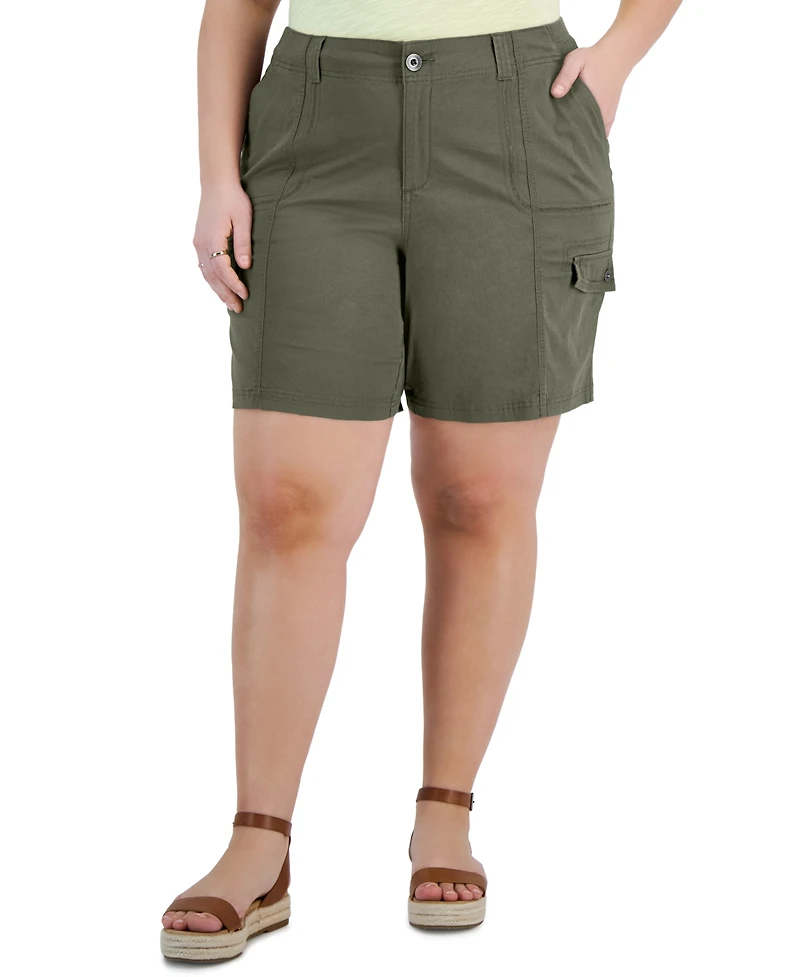 Style & Co Plus Comfort-Waist Cargo Shorts, Created for Macy's
