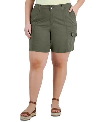 Style & Co Plus Comfort-Waist Cargo Shorts, Created for Macy's