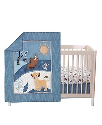 Lambs & Ivy Disney Baby Lion King Adventure Blue 3-Piece Crib Bedding Set by