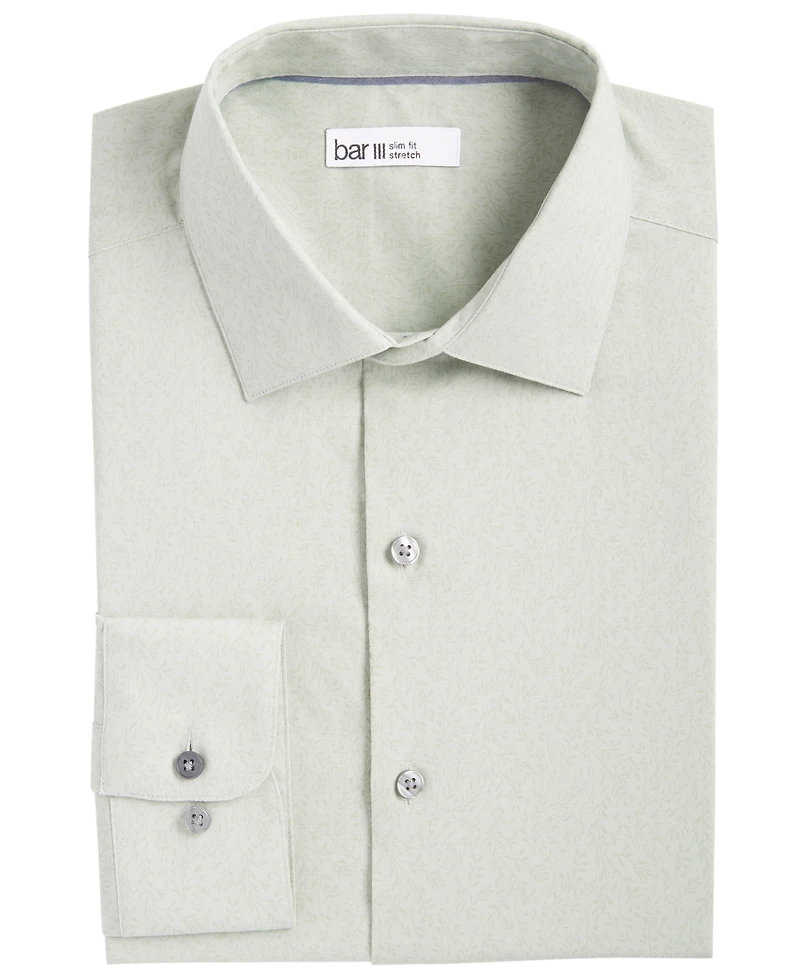 Bar Iii Slim Fit Men's Vine Print Dress Shirt, Created for Macy's