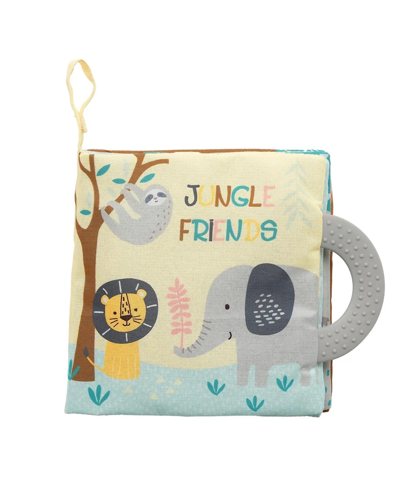 Lambs & Ivy Jungle Friends Developmental Soft Book & Elephant Plush Toy Gift Set