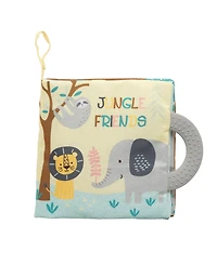 Lambs & Ivy Jungle Friends Developmental Soft Book & Elephant Plush Toy Gift Set