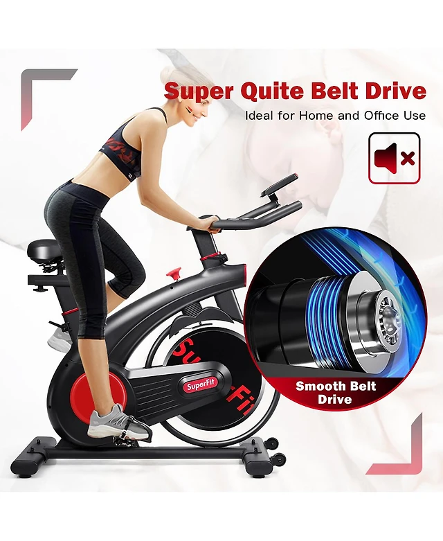Shop Costway Stationary Exercise Bike Silent Belt Drive Cycling