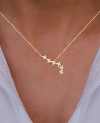 Macy's Cubic Zirconia Butterfly Necklace (2 ct. t.w.) in 14k Gold Over Sterling Silver