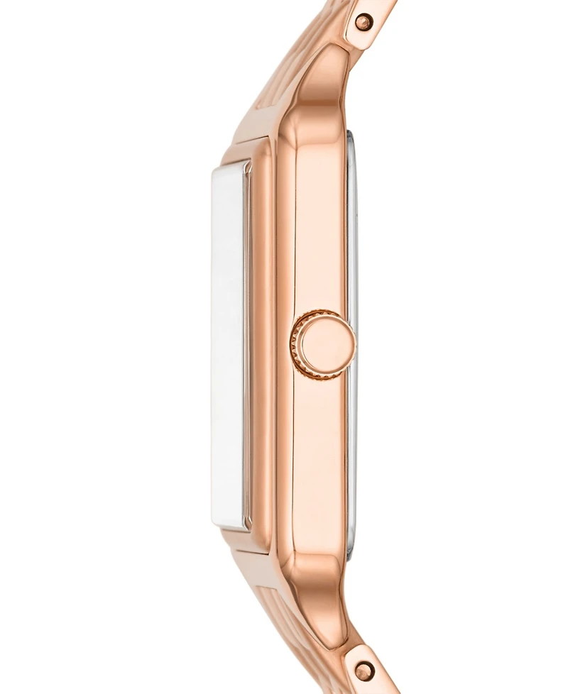 Fossil Women's Raquel Three-Hand Date Rose Gold-Tone Stainless Steel Bracelet Watch, 23mm