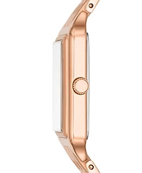 Fossil Women's Raquel Three-Hand Date Rose Gold-Tone Stainless Steel Bracelet Watch, 23mm