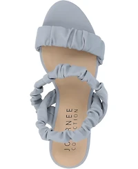 Journee Collection Women's Amaree Ruched Strap Dress Sandals