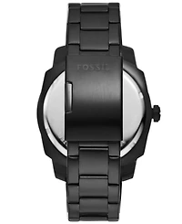 Fossil Men's Machine Quartz Black Stainless Steel Bracelet Watch, 49mm