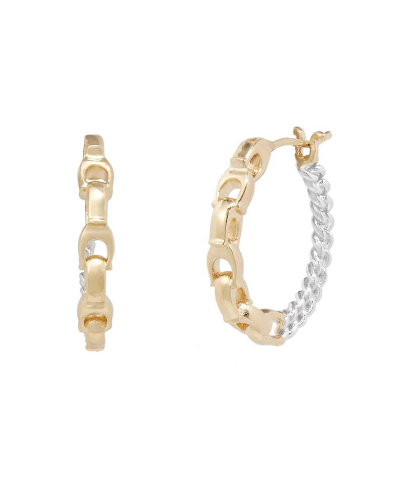 Coach Signature Mixed Hoop Earrings