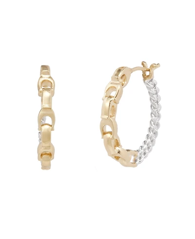 Coach Signature Mixed Hoop Earrings