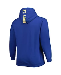 Men's Royal St. Louis Blues Big and Tall Fleece Pullover Hoodie