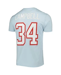 Men's Mitchell & Ness Earl Campbell Light Blue Houston Oilers Retired Player Logo Name and Number T-shirt
