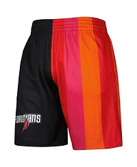 Men's Mitchell & Ness Black Miami Heat Hardwood Classics 2005 Split Swingman Shorts