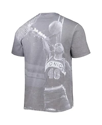 Men's Mitchell & Ness Shawn Kemp Heather Gray Seattle SuperSonics Above The Rim T-shirt