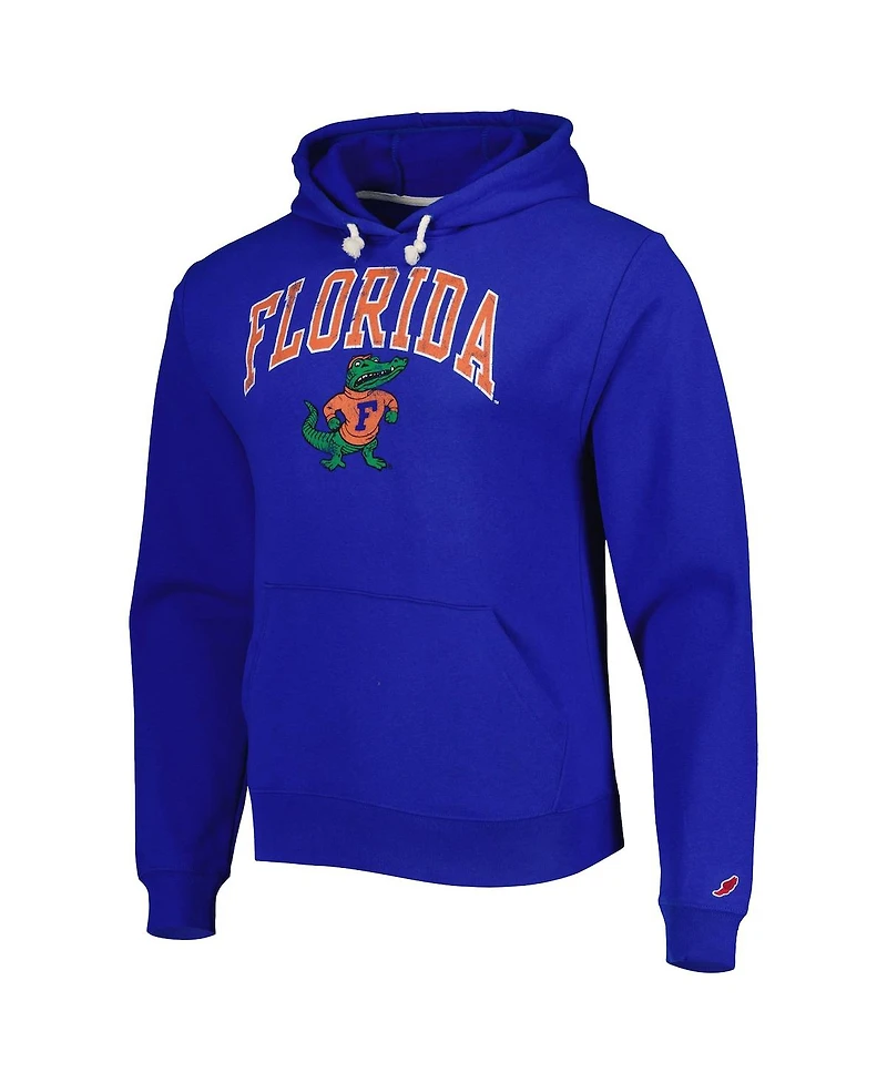 Men's League Collegiate Wear Royal Florida Gators 1965 Arch Essential Fleece Pullover Hoodie