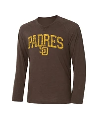 Men's Concepts Sport Brown San Diego Padres Inertia Raglan Long Sleeve Henley T-shirt