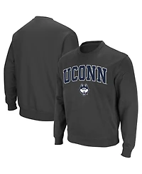 Colosseum Men's UConn Huskies Arch and Logo Crew Neck Sweatshirt