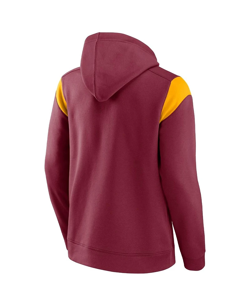 Men's Fanatics Burgundy Washington Commanders Call The Shot Pullover Hoodie