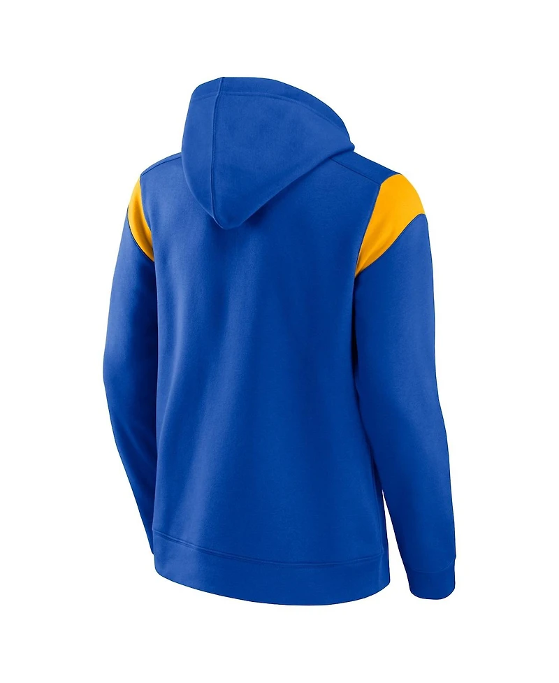 Men's Fanatics Royal Los Angeles Rams Call The Shot Pullover Hoodie