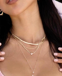 Ettika Multi-Chain Layered Gold Plated Necklace