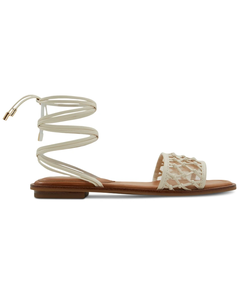 Aldo Women's Seazen Lace-Up Ankle-Tie Flat Sandals