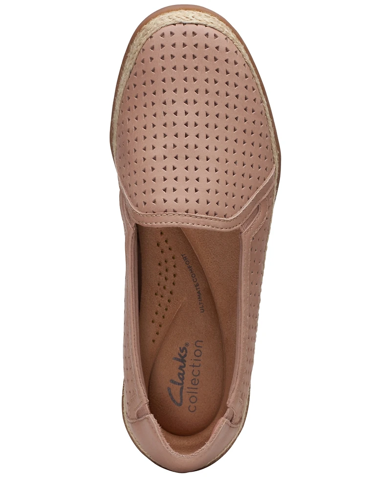 Clarks Women's Elaina Ruby Slip-On Espadrille Flats
