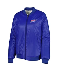 Women's G-iii 4Her by Carl Banks Oatmeal, Royal Buffalo Bills Switchback Reversible Full-Zip Jacket