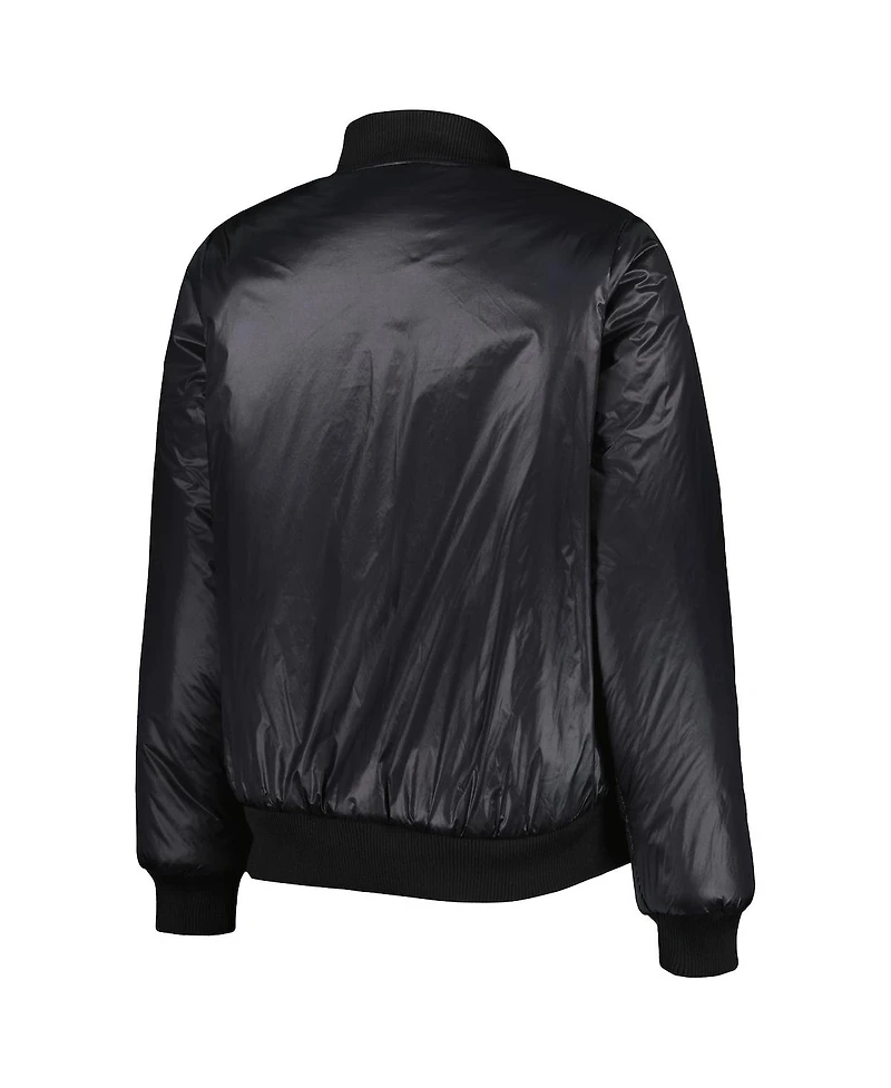 Women's G-iii 4Her by Carl Banks Oatmeal, Black Pittsburgh Steelers Switchback Reversible Full-Zip Jacket
