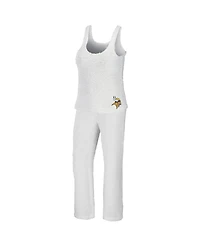 Women's Wear by Erin Andrews Cream Minnesota Vikings Plus Cozy Scoop Neck Tank Top and Pants Set
