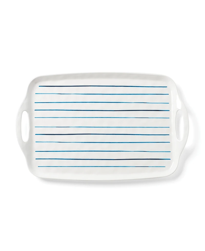 Lenox Blue Bay Melamine Handled Platter