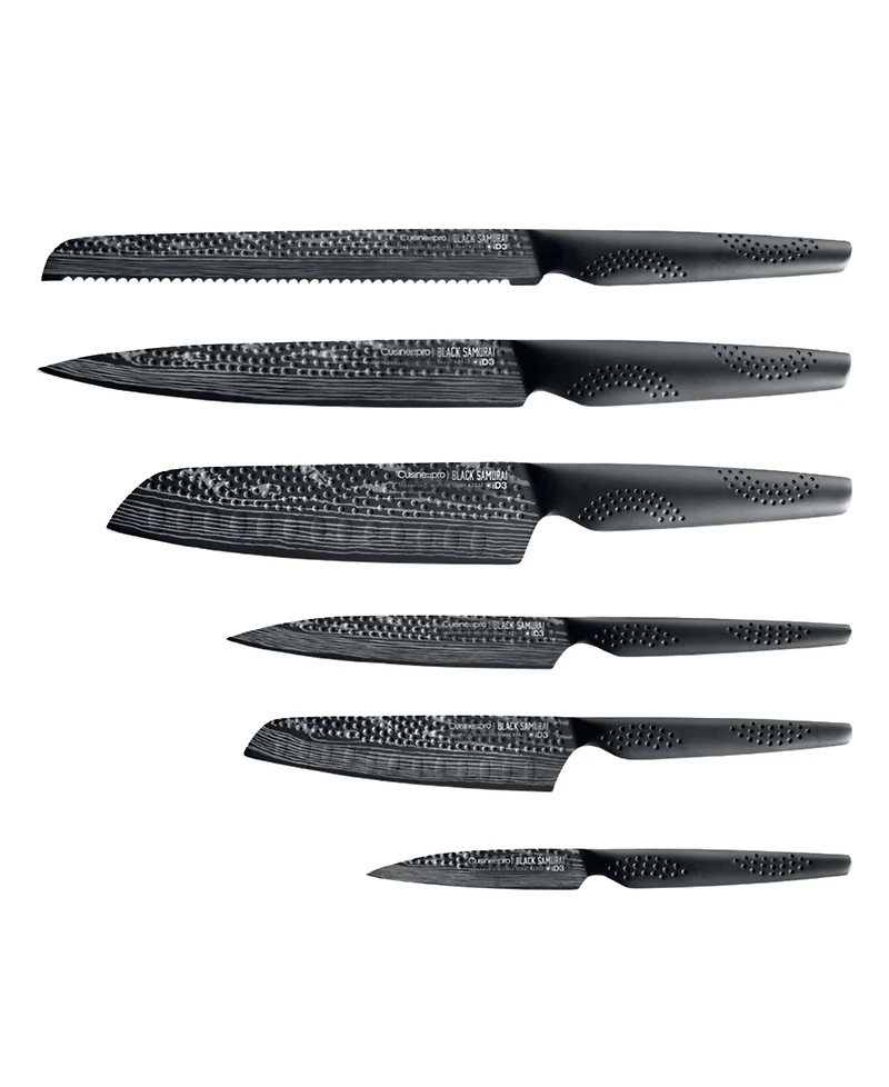 Cuisine::pro Id3 Black Samurai Gozen Knife Block Set, 7 Piece