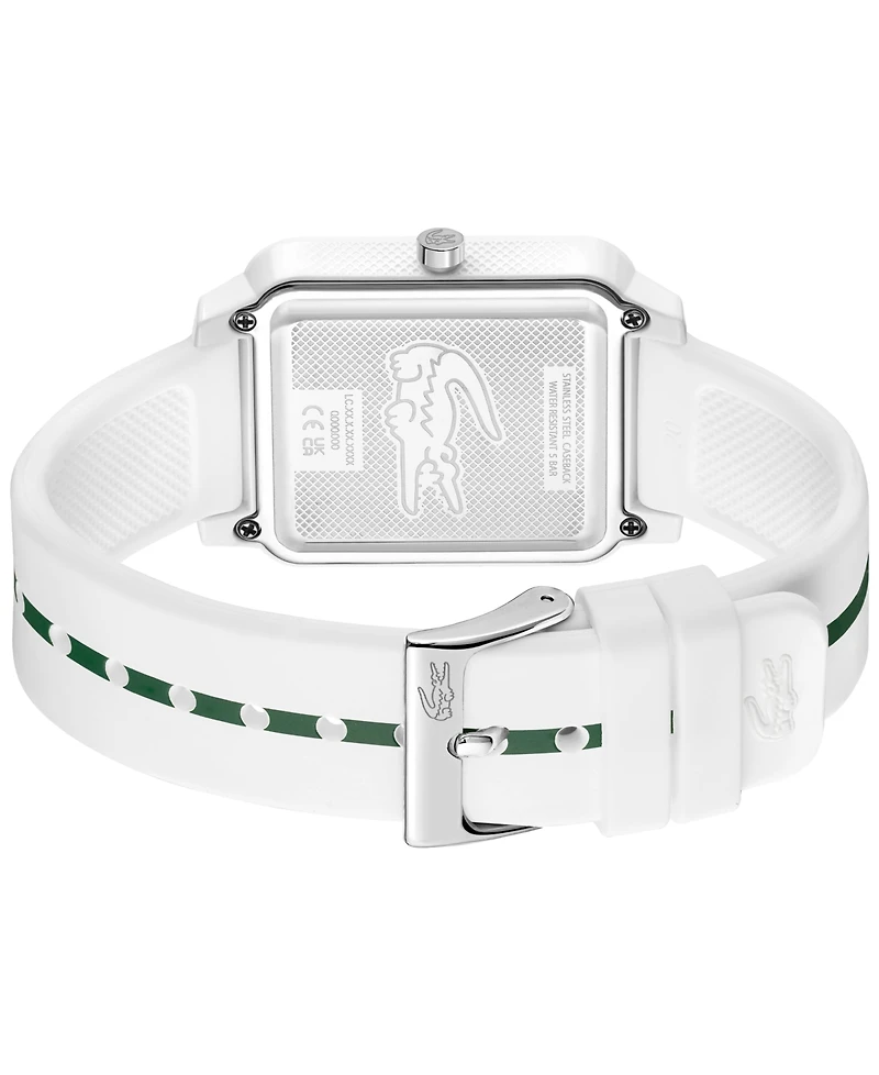 Lacoste Men's Studio White Silicone Strap Watch 36mm x 38mm