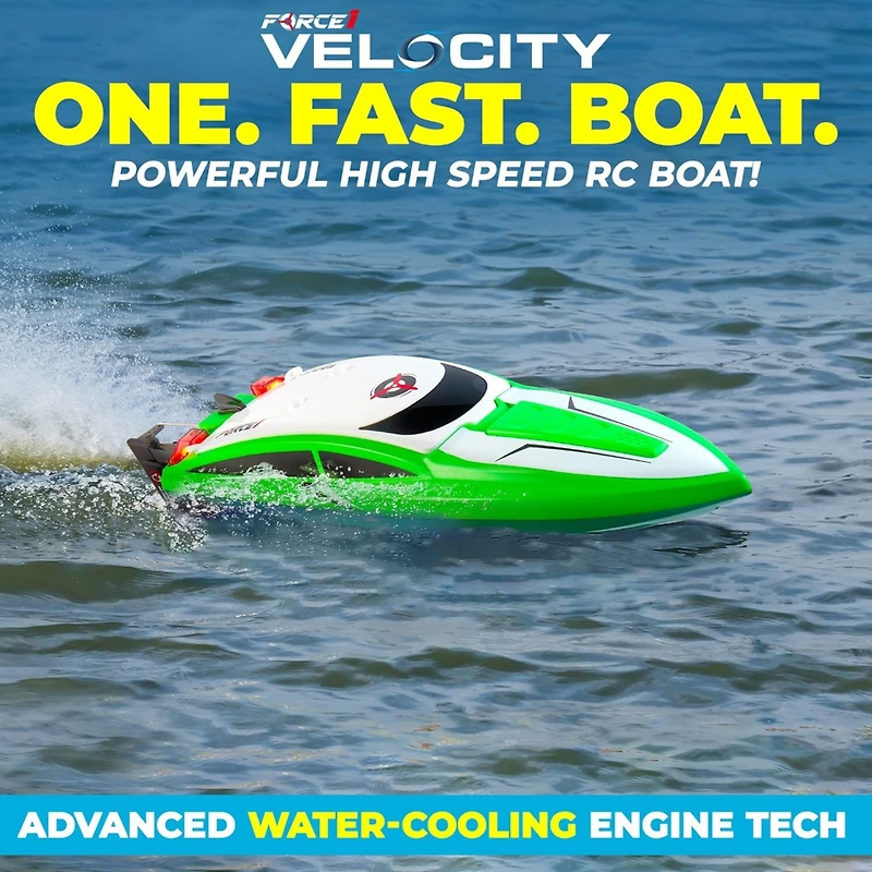 Force1 Velocity Fast Rc Boat - Green