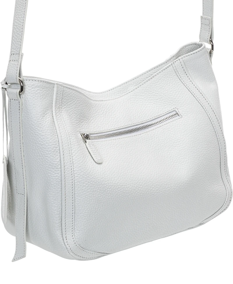 Mancini Women's Pebbled Sophia Crossbody Handbag