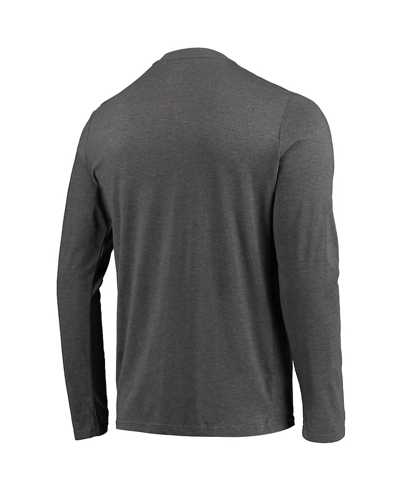 Men's Concepts Sport Red, Heathered Charcoal Maryland Terrapins Meter Long Sleeve T-shirt and Pants Sleep Set