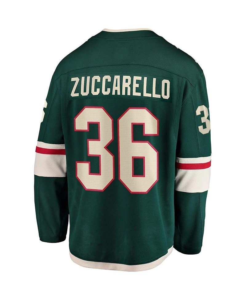 Men's Fanatics Mats Zuccarello Green Minnesota Wild Team Color Breakaway Player Jersey
