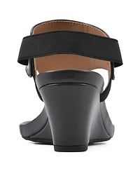 White Mountain Women's All Dres Wedge Sandals