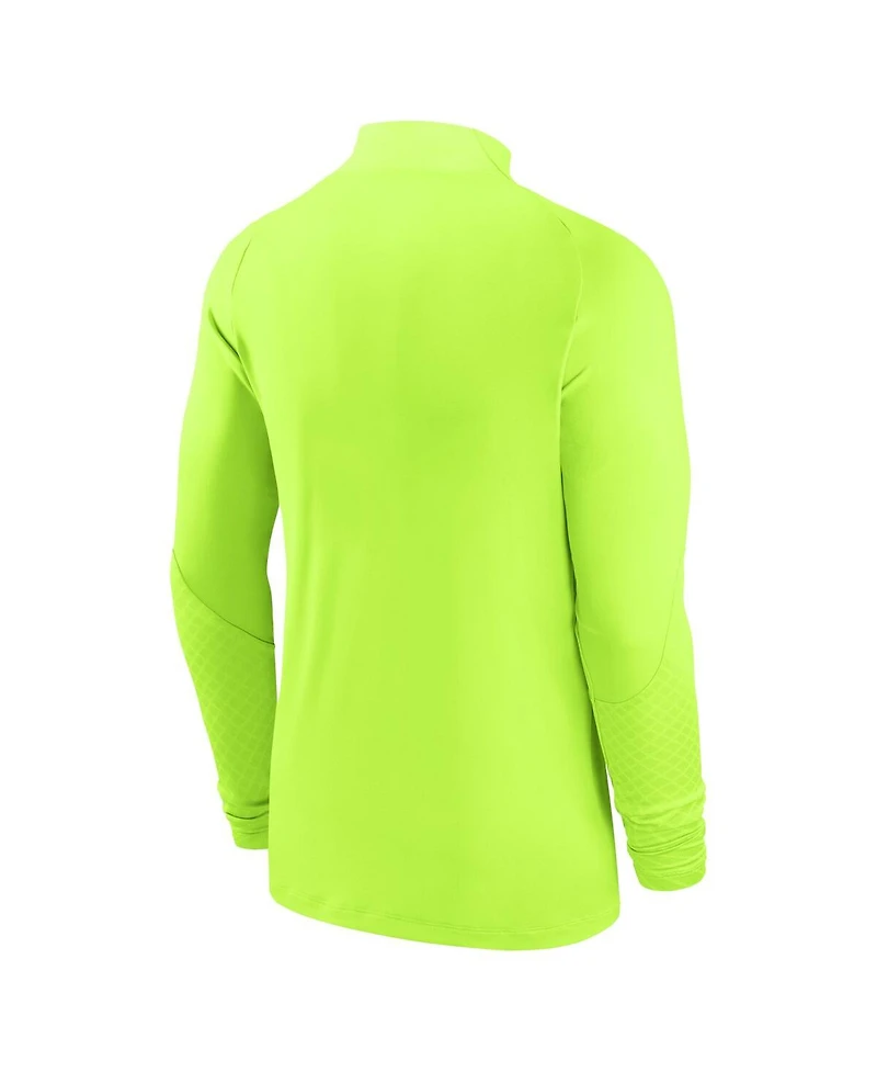 Men's Nike Yellow Tottenham Hotspur Strike Drill Performance Raglan Quarter-Zip Long Sleeve Top