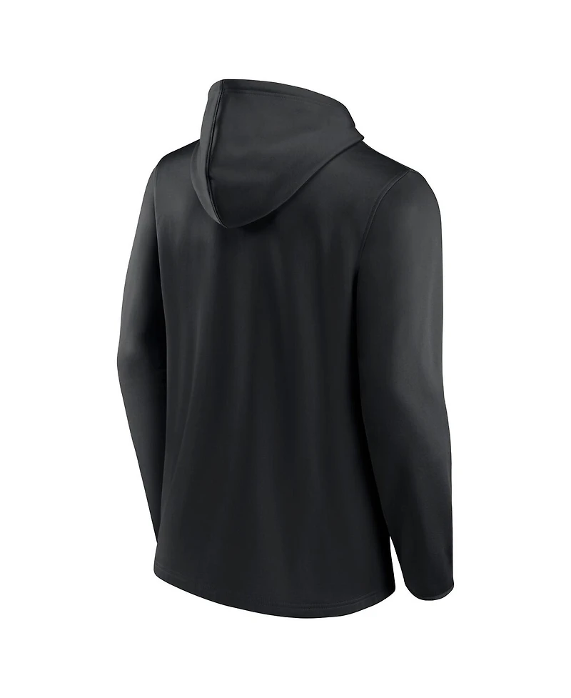 Men's Fanatics Black Wisconsin Badgers Ball Carrier Full-Zip Hoodie