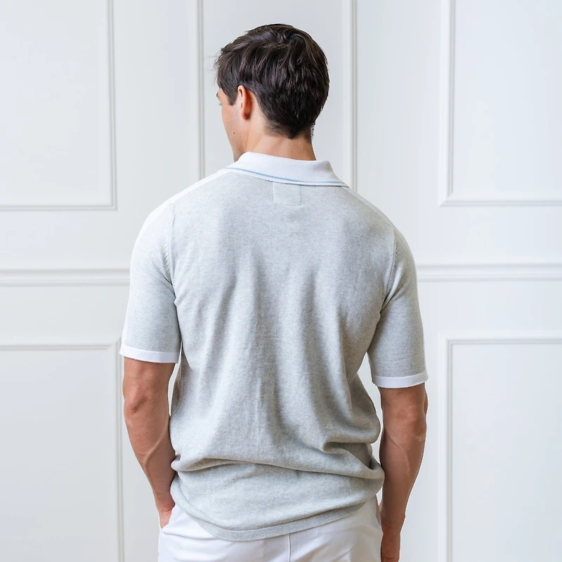 Hope & Henry Men's Short Sleeve Sweater Polo