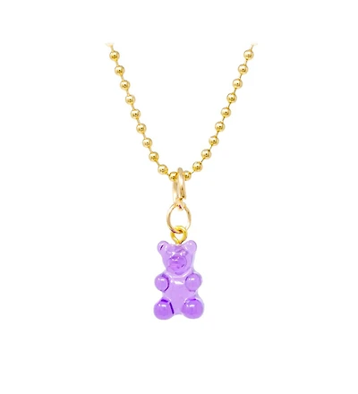 Purple Gummy Bear Necklace for Girls