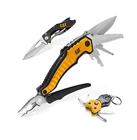 Cat 3 Piece 9-in-1 Multi-Tool, Knife, and Multi-Tool Key Chain Gift Box Set
